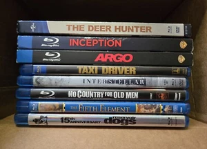 *USED* Bluray Lot Deer Hunter Inception Interstellar Taxi Driver Fifth Element - Picture 1 of 11