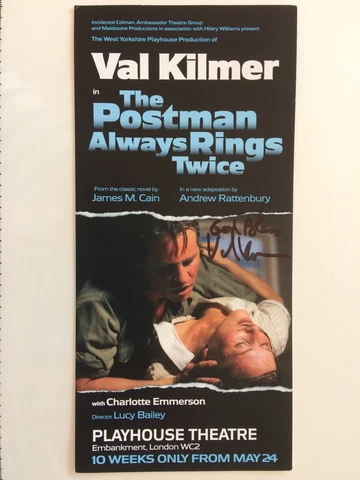Val Kilmer - The Postman Always Rings Twice- Original Hand Signed Autograph Cover