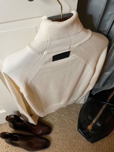 Maglione girocollo bianco lana 100% lana Lana Best Dressed $800 DSQUARED2