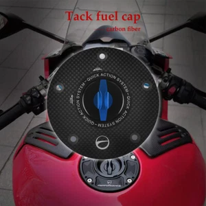 Carbon Fiber Tank Cap QuickRelease Fuel Cover for SUZUKI GSX-R 600 750 K4+ 04-18 - Picture 1 of 9