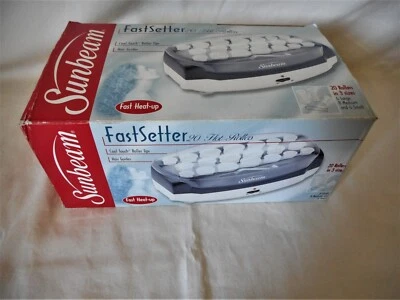 Sunbeam Fast Setter 20 Hot Rollers con clips, caja e instrucciones Modelo SBPC70 Foto 1 de 3