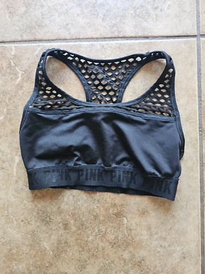 PINK Victoria’s Secret Size S Ultimate Unlined Sports Bra Black - Image 1 of 3