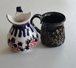 2 handgefertigte Hotel Dionisos Icaros Keramik Griechenland Krug & Gary Hart Kaffeebecher - Bild 1 von 16