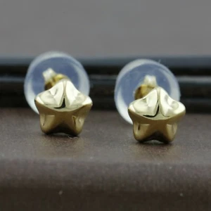 Genuine 18CT YG Star Studs Earrings - 1 Pair - Imagen 1 de 12