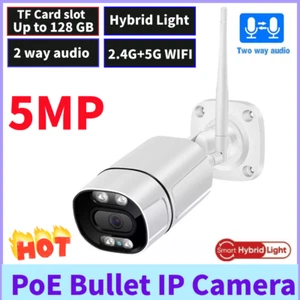 WIFI 5G 5MP Bullet IP Camera 25 fps Wired IP66 H.265 PoE CamHi App TF Card Slot - Picture 1 of 14