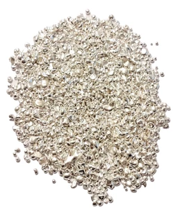 argento puro 999 in grani per fusione 100 gr / 100 gr of 999 pure silver shot - Foto 1 di 2