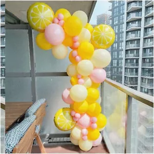 Lemonade Bliss Balloon Garland Kit - 127Pcs Pastel Yellow Lemon Balloon Arch for - Picture 1 of 7