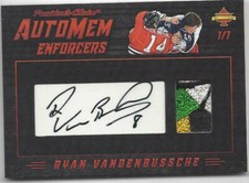 RYAN VANDENBUSSCHE 2020 PRESIDENT'S CHOICE SOLITAIRE AUTOMEM ENFORCERS TRUE 1/1!