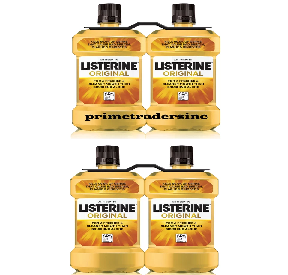 2 PK LISTERINE Antiseptic Mouthwash Original 1.5l Kills Germs