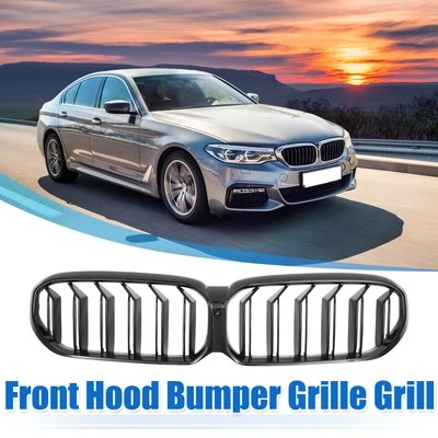 Front Hood Bumper Grille Grill for BMW 530i xDrive 540i M5 G30 Double Slat - Image 1 of 4