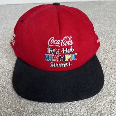 De Colección Coca Cola 96 Atlanta Juegos Olímpicos Sombrero Gorra Rojo Caliente Verano Starter 2823S Hecho en EE. UU. Foto 1 de 4