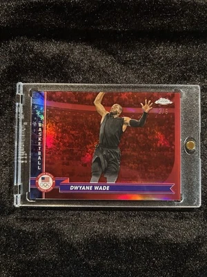 Dwyane Wade 2024 Topps Chrome Olympics #173 Red Refractor /5 - Image 1 of 2
