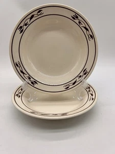 Zuppiera vintage Oxford Brasile 6801-2 bordata 8,5", rotolo tulipano marrone retrò - Foto 1 di 9