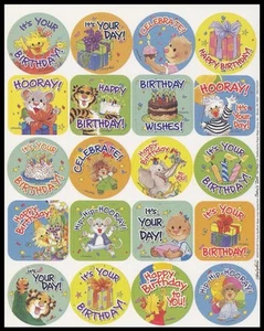 Pegatinas - Oso Pájaro Elefante Ratón Suzy's Zoo - Cumpleaños CL097 - Imagen 1 de 1