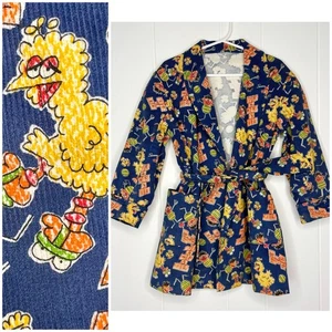 VINTAGE Sesamstraße Kinder kleiner Junge Cord Morgenmantel mit Krawatte großer Vogel Ernie - Bild 1 von 7