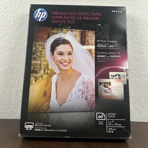 Papier fotograficzny HP Premium Plus, 5x7, błyszczący, CR669A, 60 stron - Zdjęcie 1 z 6