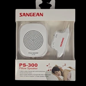 Altavoz almohada Sangean PS-300 con control de volumen en línea y amplificador (blanco) - Imagen 1 de 3