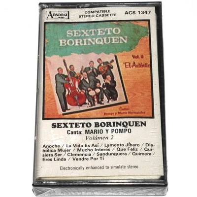 Sexteto Borinquen Cantan Mario y Pompo Vol 2 (Cassette Tape) NUEVO NEW SEALED - Image 1 of 4