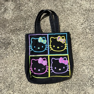 Sanrio Hello Kitty Black Tote Bag Zippered Y2K - Image 1 of 4