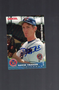 David Trahan Vermont Expos Signed 2004 Grandstand Card W/Our COA