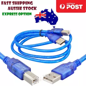 30cm USB Cable Blue or Printer - Bild 1 von 3