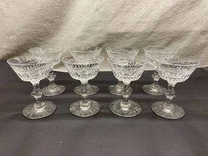 Hawkes crystal champagne coupe sherbet glasses. Set of 8 Vintage - Picture 1 of 8