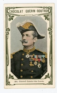 PUB CHROMO Chocolat GUÉRIN BOUTRON, Général Garnier des Garets P. PETIT - Picture 1 of 2