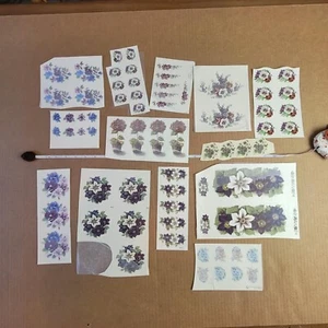Lote De Colección De Calcomanías Transferencias Toboganes De Agua Muebles Cerámica Artesanía Floral #22 - Imagen 1 de 3