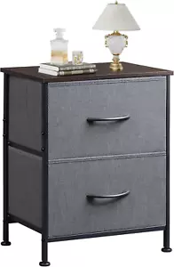 Nightstand, 2 Drawer Dresser for Bedroom, Small Dresser with 2 Drawers, Bedside - Picture 1 of 7