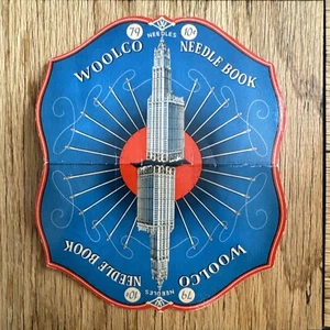 Libro de agujas vintage de construcción de rascacielos Woolworth y Woolco de la ciudad de Nueva York - Imagen 1 de 4