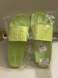 NEW SPORTS ILLUSTRATED Mens EDDY Bright Green Comfort Slides Slip On Size 10 M - Picture 1 of 8