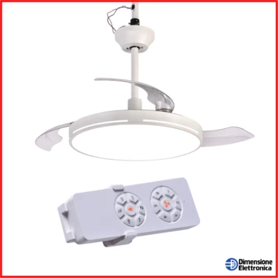 Ventilatore da Soffitto con Luce LED Telecomando Pale Invisibili Melchioni mf250 - Immagine 1 di 4