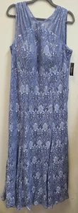 R&M Richards Abito da sera lungo donna PLUS in pizzo - BLU POLVERE - 16W - Foto 1 di 9
