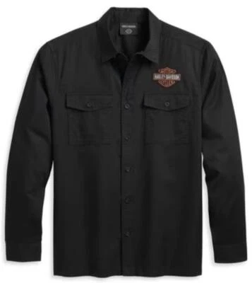 Camisa tejida manga larga B&S abotonada 4XL Harley-Davidson para hombre 96131-23VM Foto 1 de 4