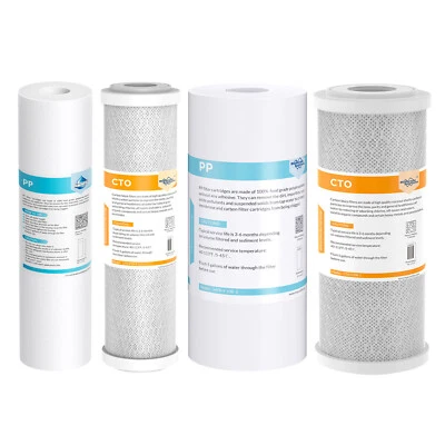 5μm 10x2.5"/10"x4.5" Sediment CTO Carbon Block Water Filter Fit GE FXHTC GXWH40L