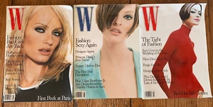 Three 1995 W fashion magazines, large format:  November, August and June - Picture 1 of 3