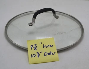 Simply Calphalon Ersatz Hartglas Deckel 10 Zoll Schwarz Isolierter Griff - Bild 1 von 6