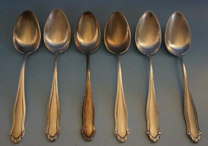 HK20-360: WMF Modell 1700 Jugendstil 6 Menülöffel versilbert - Bild 1 von 3