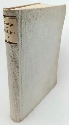 German Edition Goethe's Poems Volume 1 Johann Wolfgang Von Goethe Hardcover Book - Image 1 of 4