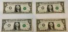 2013-$1 Dollar Duplicate Error Star Note Lot Of 4 Replcement Notes-Ny/California