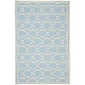 Safavieh Flat weave Wool Light Blue/ Ivory Area Rug 5' x 8' - Picture 1 of 1