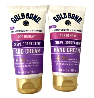 Gold Bond Age Renew Crepe Corrector Hand Cream With Vitamins 3 oz Lot of 2 - Image 1 of 4