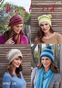 Sirdar Knitting Pattern - Hayfield Spirit DK, Hats 8158 - Picture 1 of 1