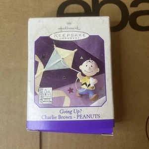 Christmas Peanuts Hallmark Going Up Charlie Brown 1998 Ornament and Original Box - Picture 1 of 6