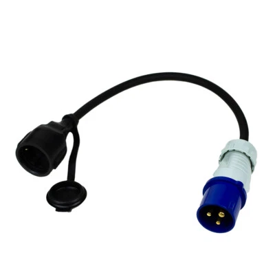 CEE Adapter 230V/16A Stromadapter CEE Stecker auf Schuko Steckdose IP44 Camping  - Bild 1 von 2