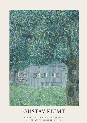 Póster impreso de arte de pared galería de exposiciones de granja Gustav Klimt en Alta Austria Foto 1 de 4