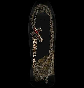 2025 Ray Underhill Powell Peralta Skateboard Cross Reissue Deck Black/Gold Foil - Picture 1 of 10