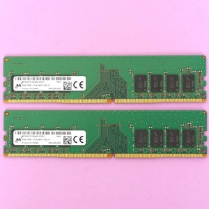 16GB DDR4 RAM (2x 8GB) Micron PC4-2400T DDR4 2400Mhz Desktop Memory RAM - Picture 1 of 2