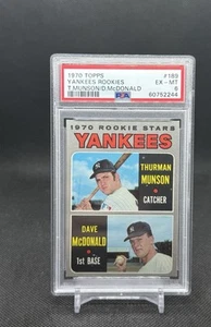 1970 Topps Yankees Rookie Stars Thurman Munson #189 Dave Mcdonald PSA 6 EX-MT - Imagen 1 de 4