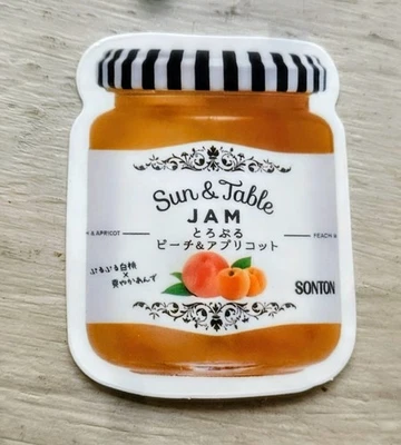 Fast Food Sticker Sun Table Jam Condiment Apricot Peach Spread Yellow 1 Pc - Image 1 of 3